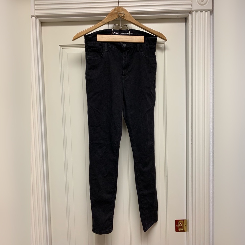 Black OldNavy Rockstar 24/7 High-Waisted Jeans